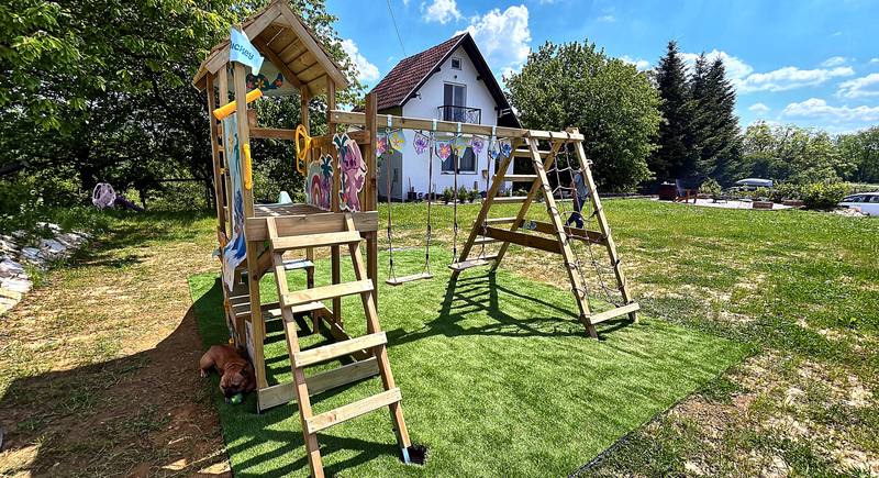 Children's playground in the garden