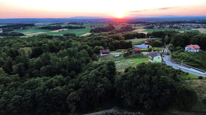 Sunset over the Moslavina hills